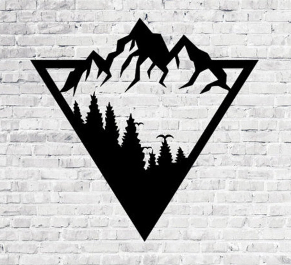 Mountains in Triangle - Wall Art