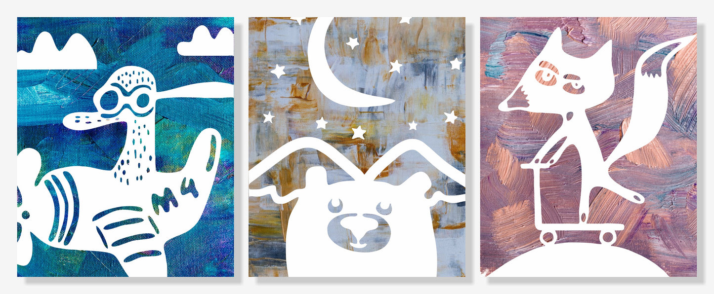 Little Friends Triptych - ArtBox