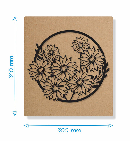 Wild Flowers in Circle - Gift Box Decor