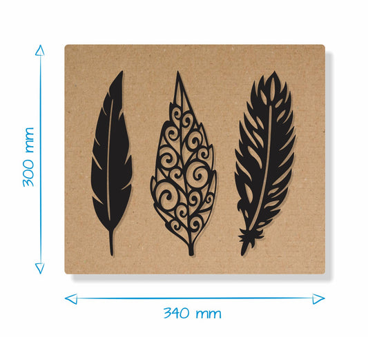 Set of Feathers - Gift Box Decor