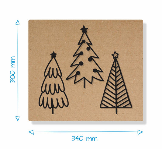 Christmas Tree Doodle Set - Gift Box Decor