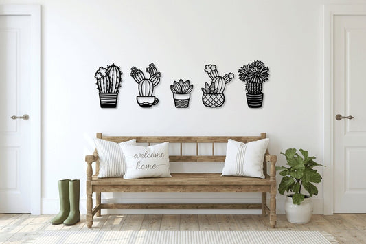 Blossoming Cactuses - Wall Art Set