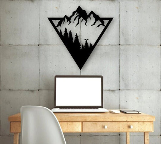 Mountains in Triangle  - Wall Art