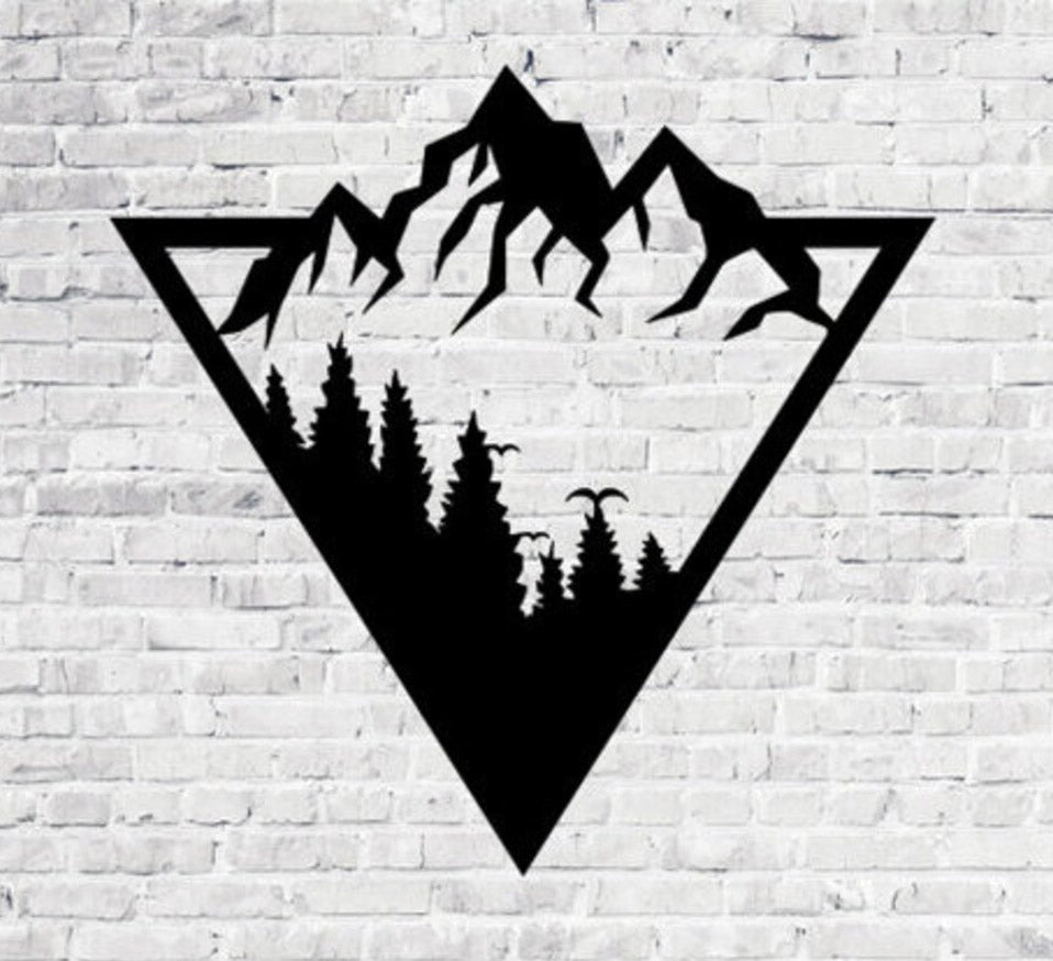 Mountains in Triangle  - Wall Art