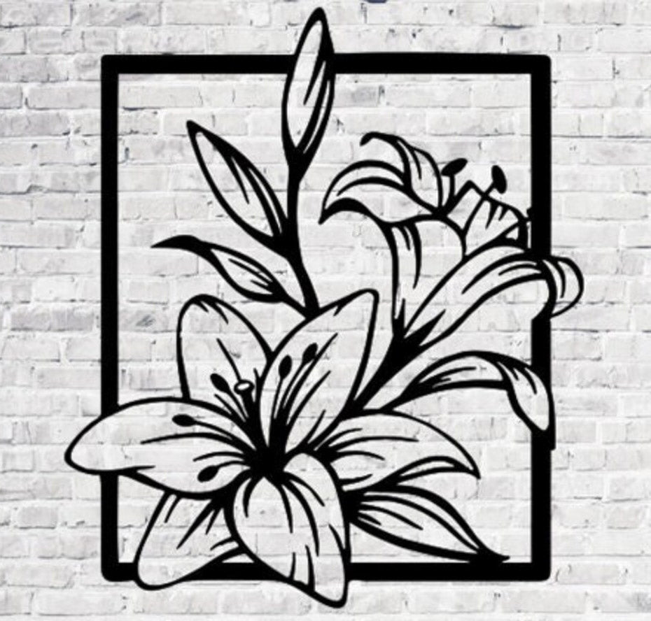 Lily Flowers Framed - Wall Art