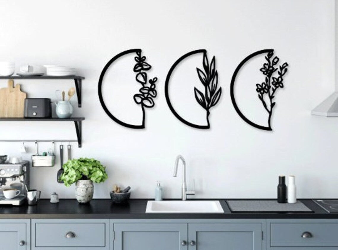 Trio of Flowers - Wall Art Set