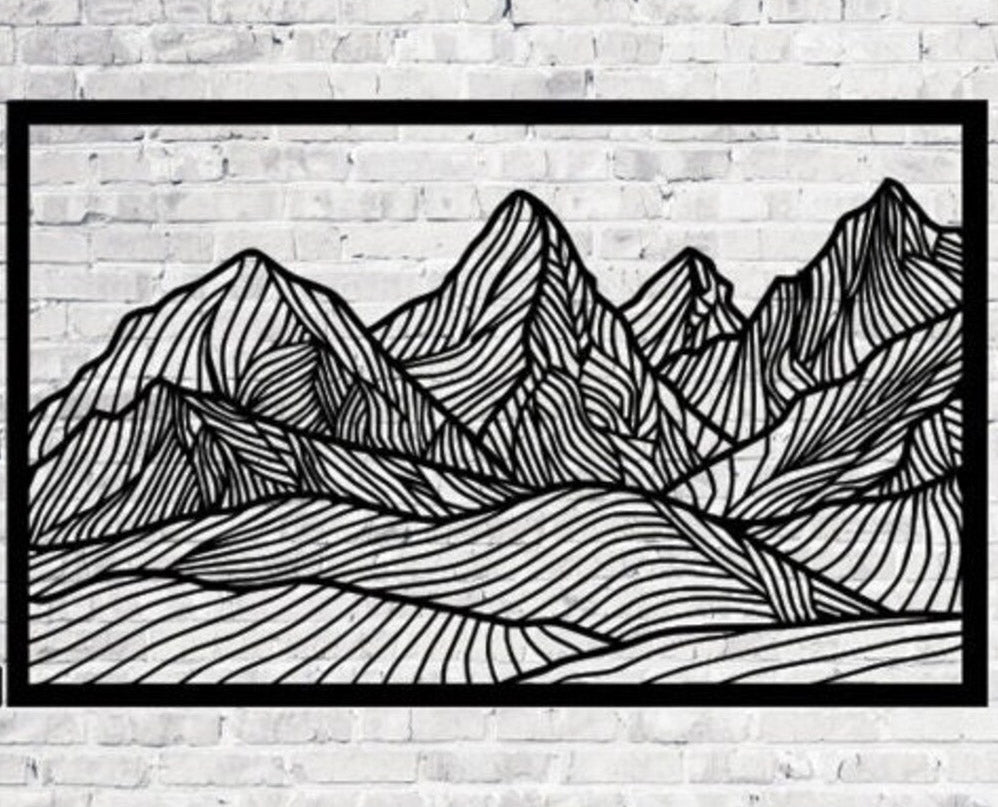 Geometrical Mountains - Wall Art