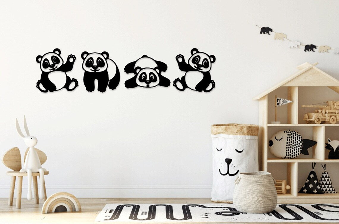 Funny Pandas - Wall Art Set