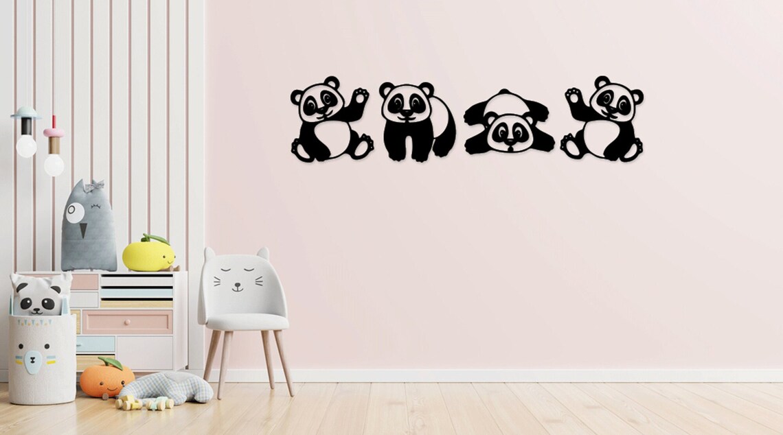 Funny Pandas - Wall Art Set