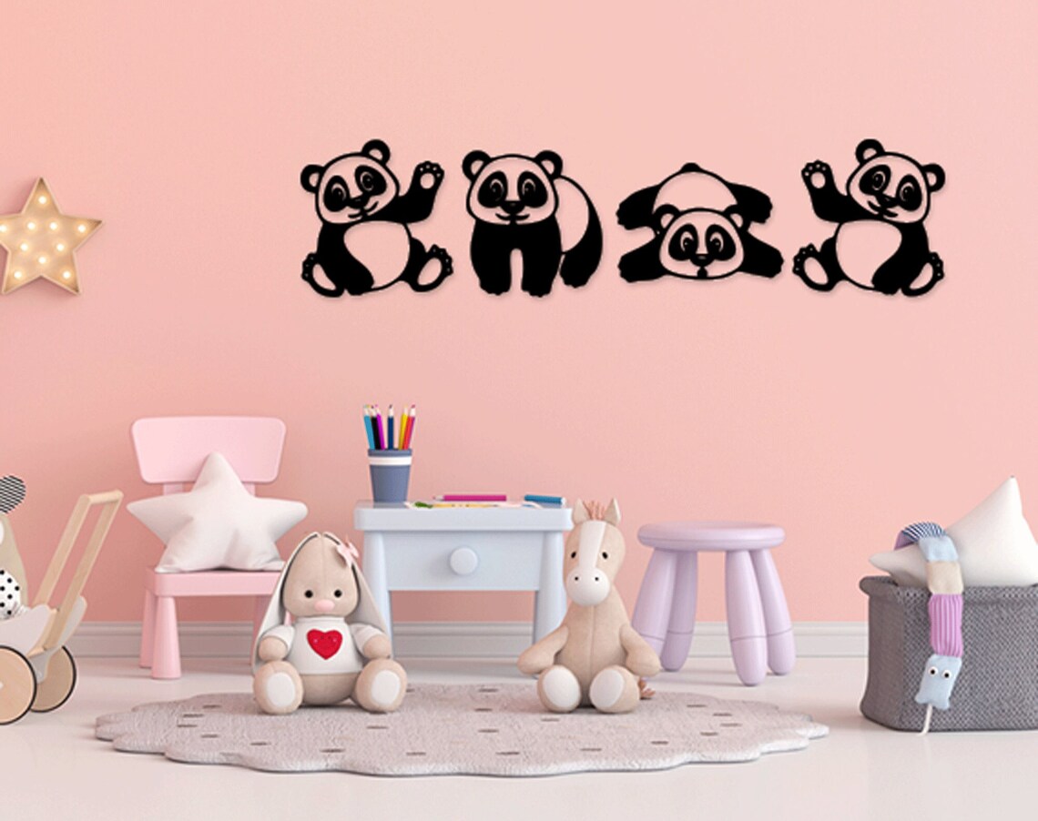 Funny Pandas - Wall Art Set