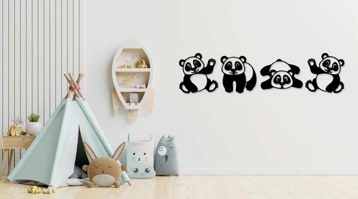 Funny Pandas - Wall Art Set