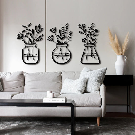 Vases With Flovers - Wall Art Set