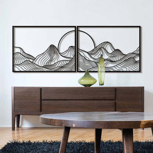 Sun over the Mountains - Wall Art Set