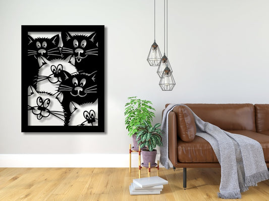 Friendly Cats - Wall Art