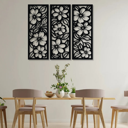 Floral Panels Trio - Wall Art