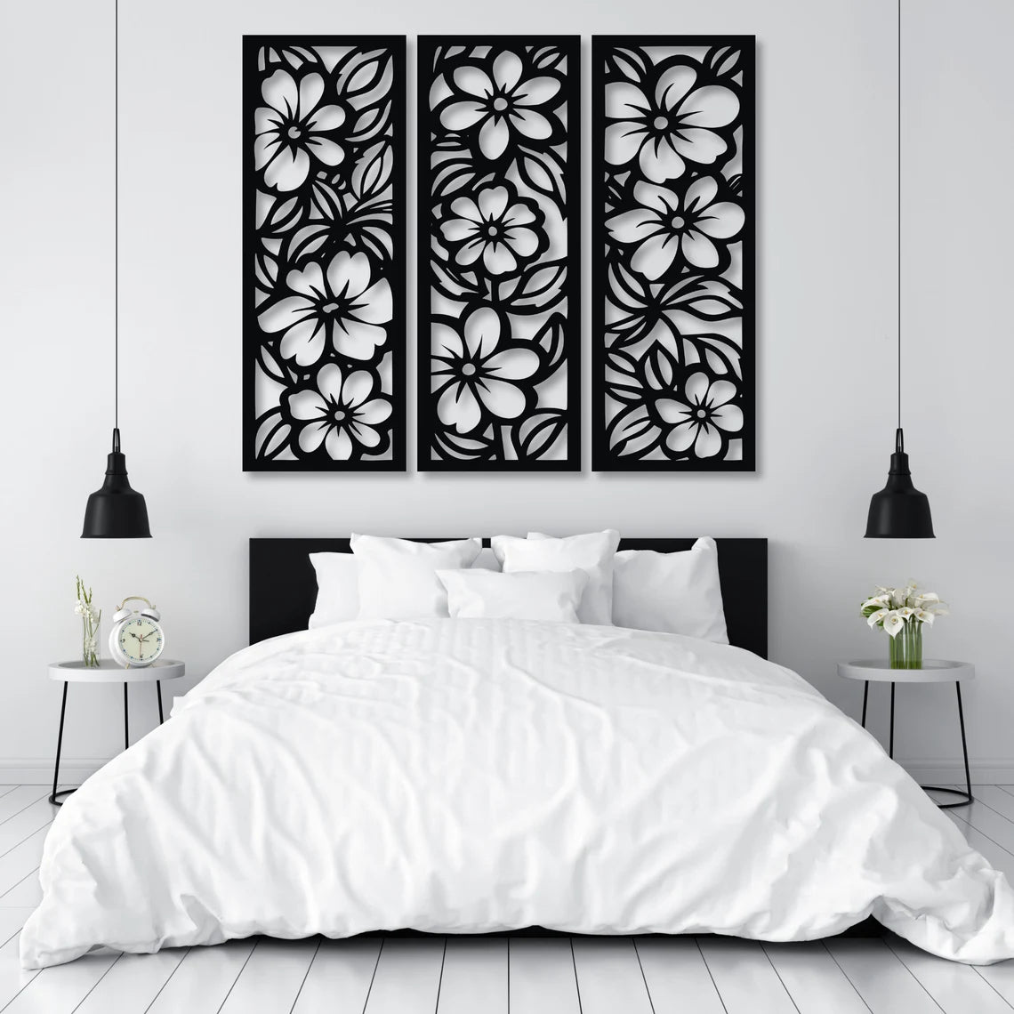 Floral Panels Trio - Wall Art