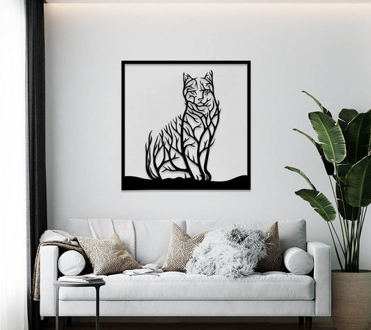 Branches Cat - Wall Art