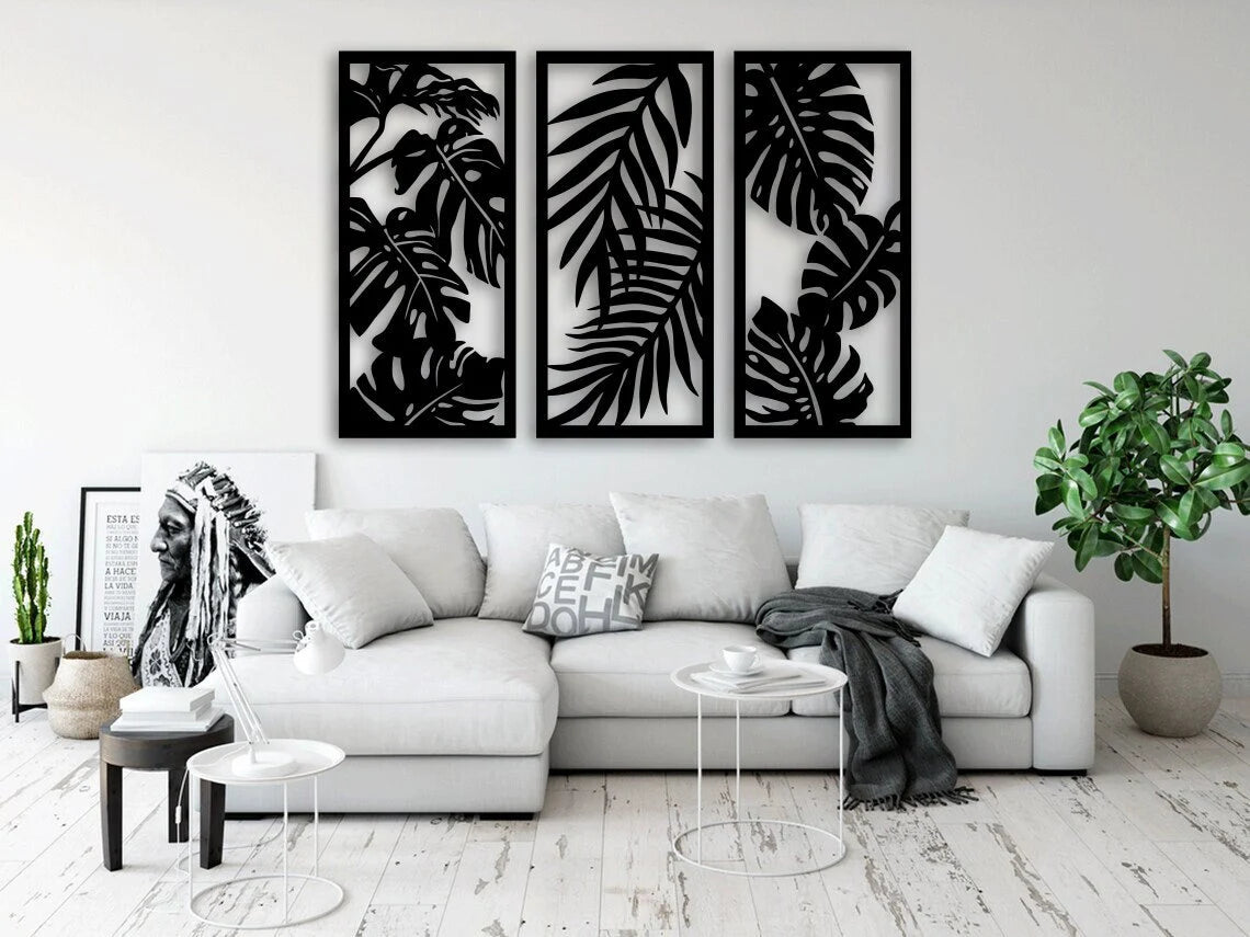 Tropical Leaf Wall Panel - Wall Art Set