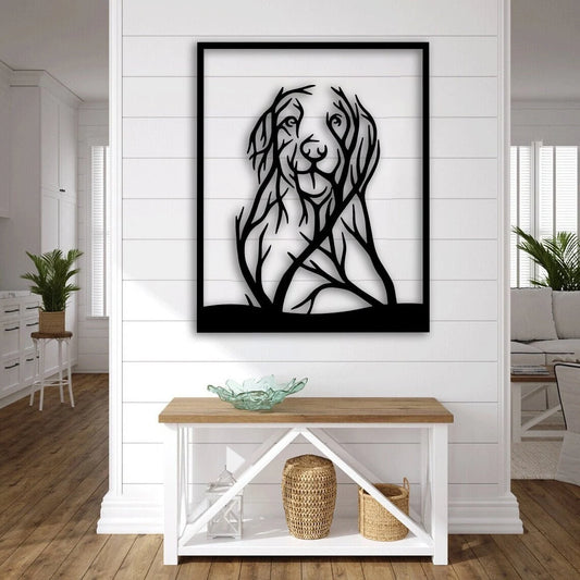 Dog, Branch Design - Wall Art