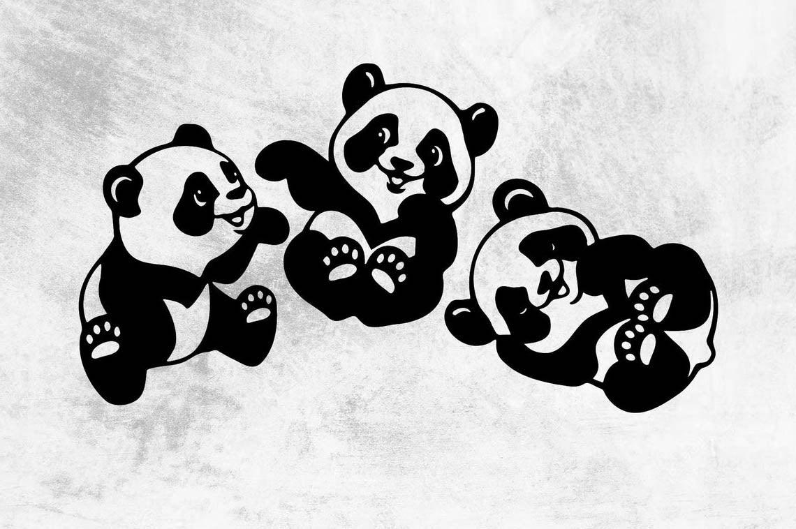 Pandas - Wall Art Set