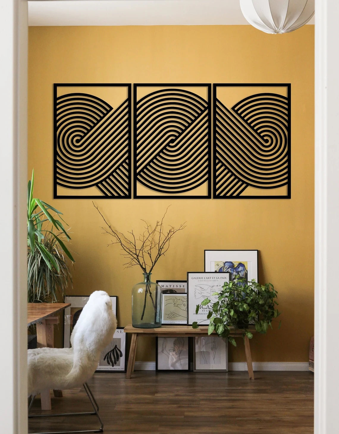 Flowy Lines - Wall Art Trio