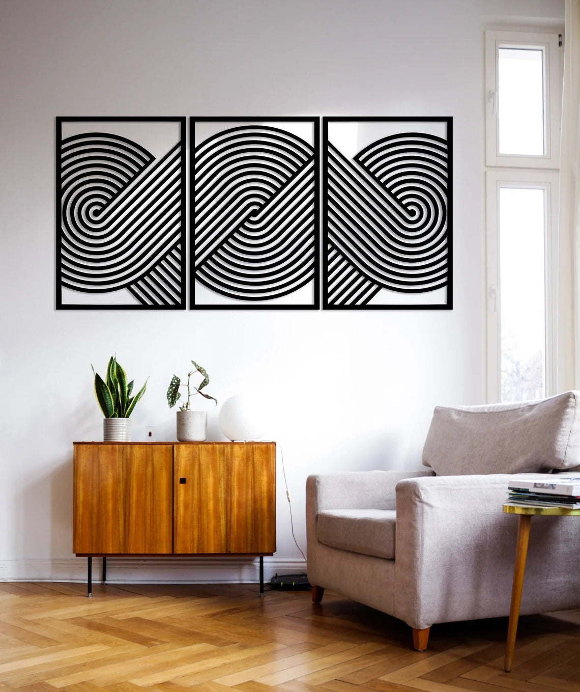 Flowy Lines - Wall Art Trio