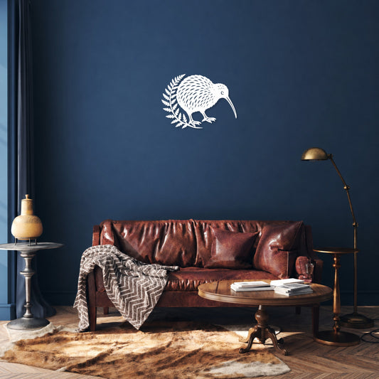 Kiwi with Fern - Wall Art