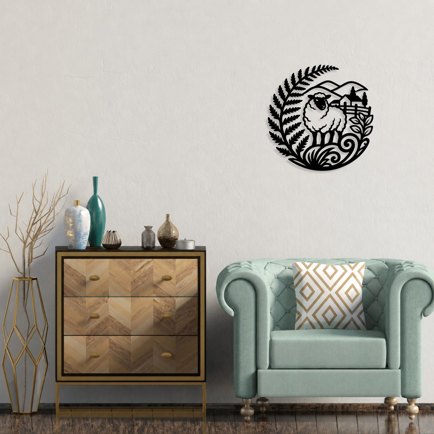 Sheep on a Farm - Wall Art