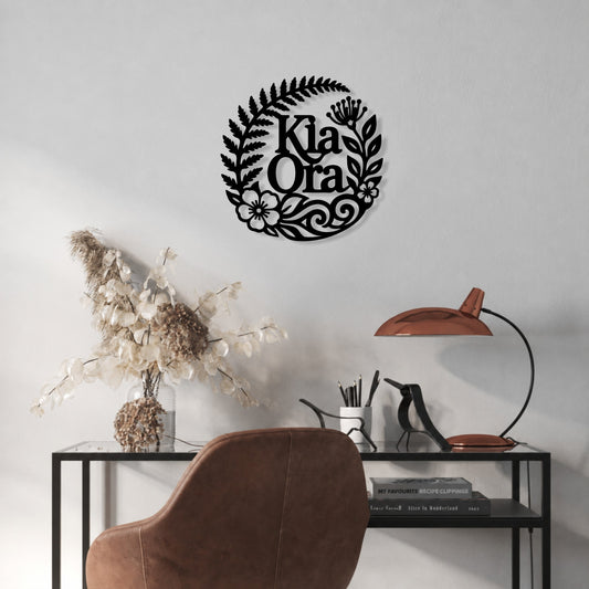 Kia Ora Floral Circle - Wall Art