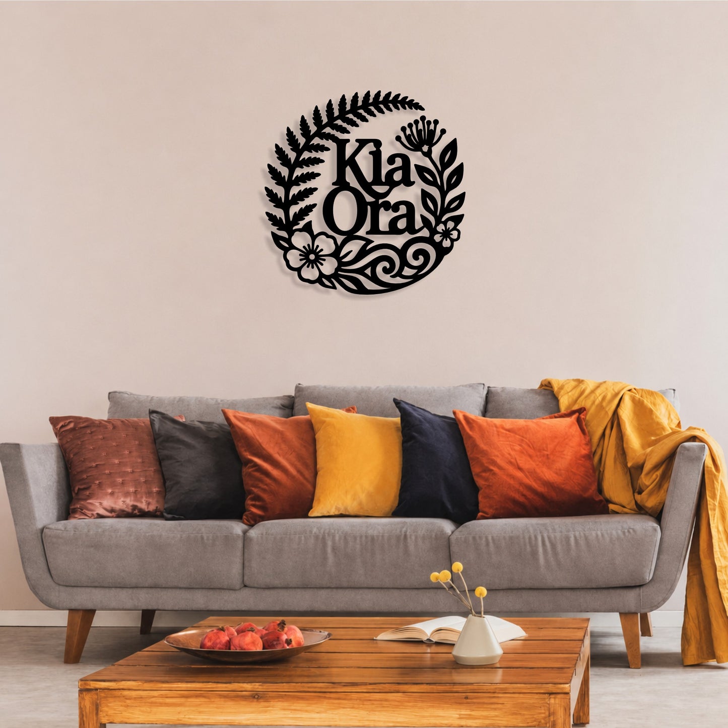 Kia Ora Floral Circle - Wall Art