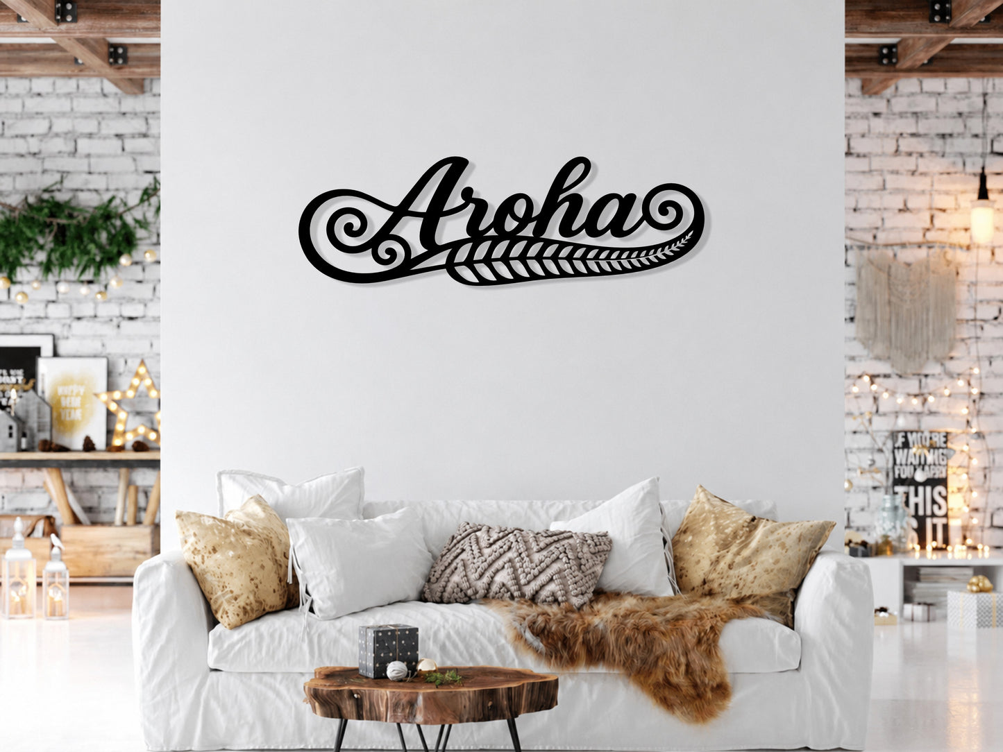 Aroha with Fern - Wall Art