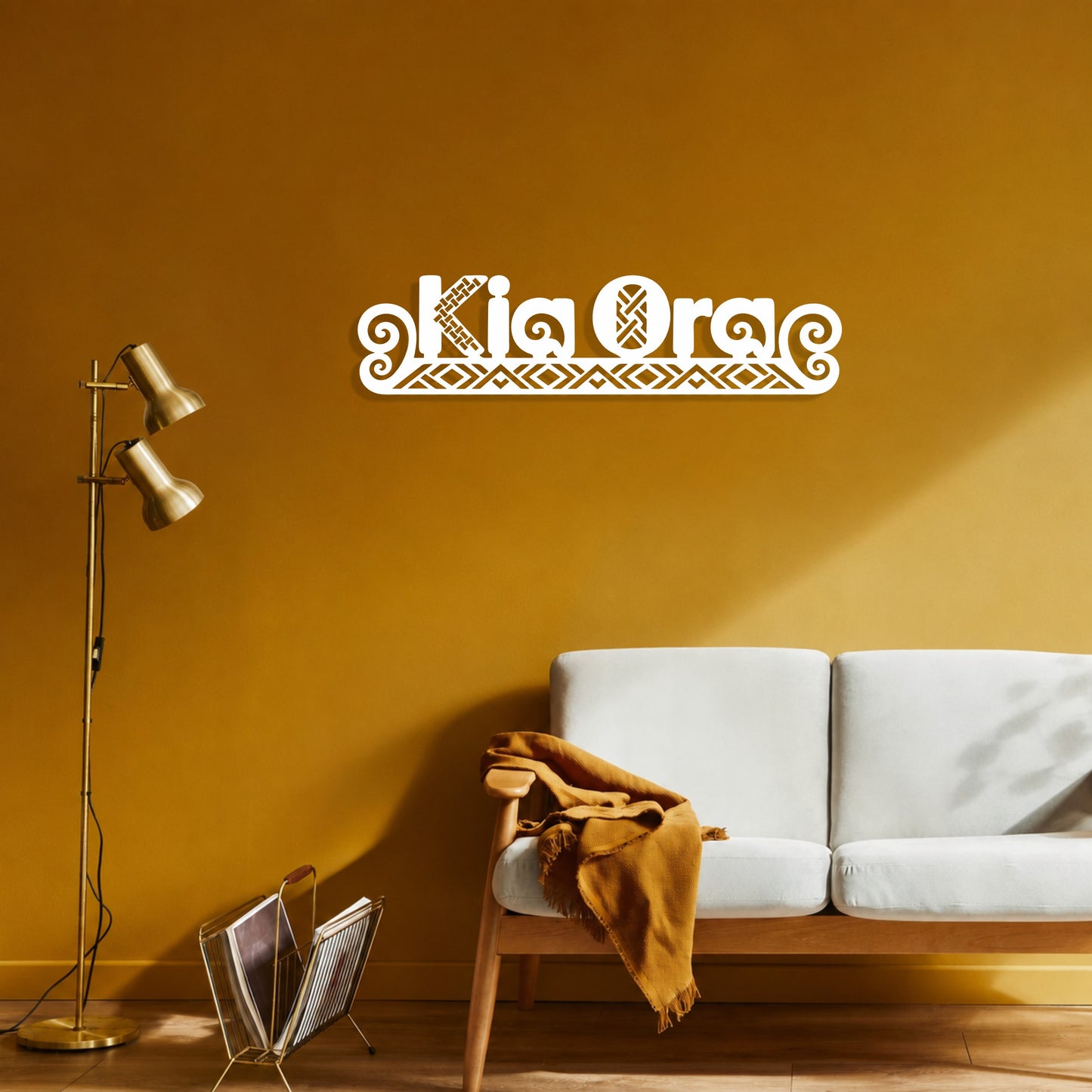 Kia Ora with Pattern - Wall Art