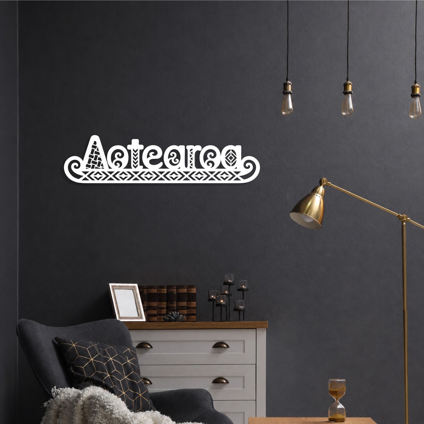 Aotearoa with Pattern - Wall Art