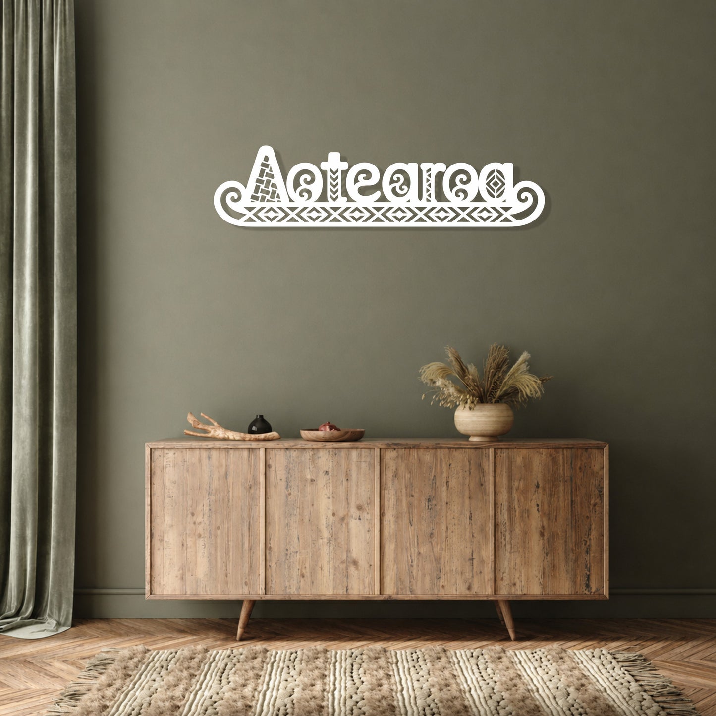 Aotearoa with Pattern - Wall Art